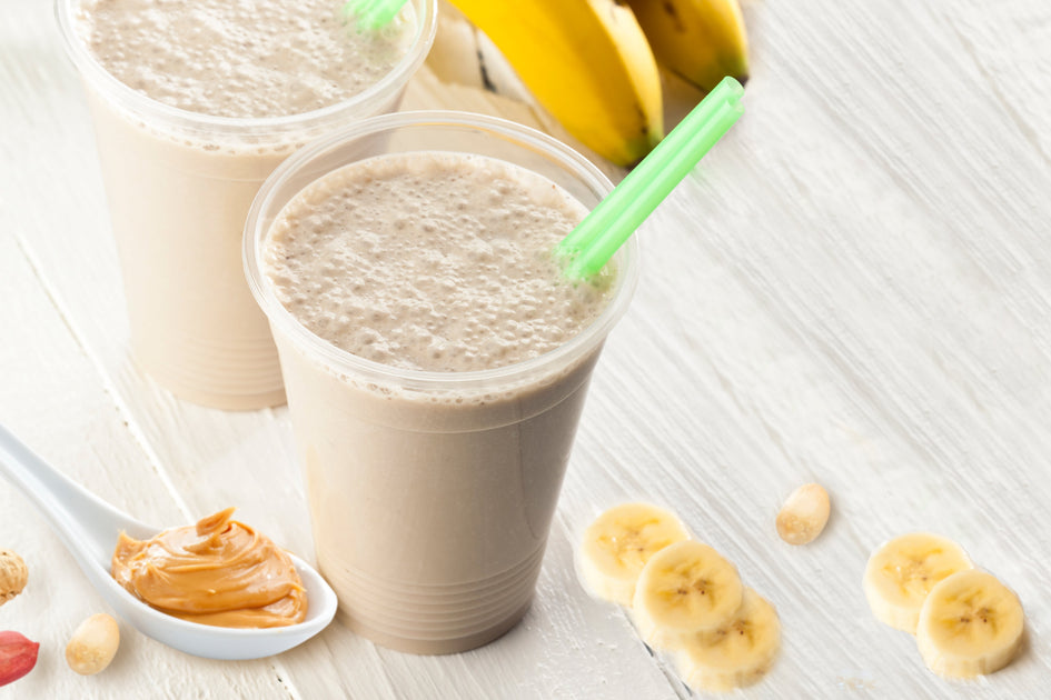 Milk Peanut Butter Shake with Banana - Garlic & Zest