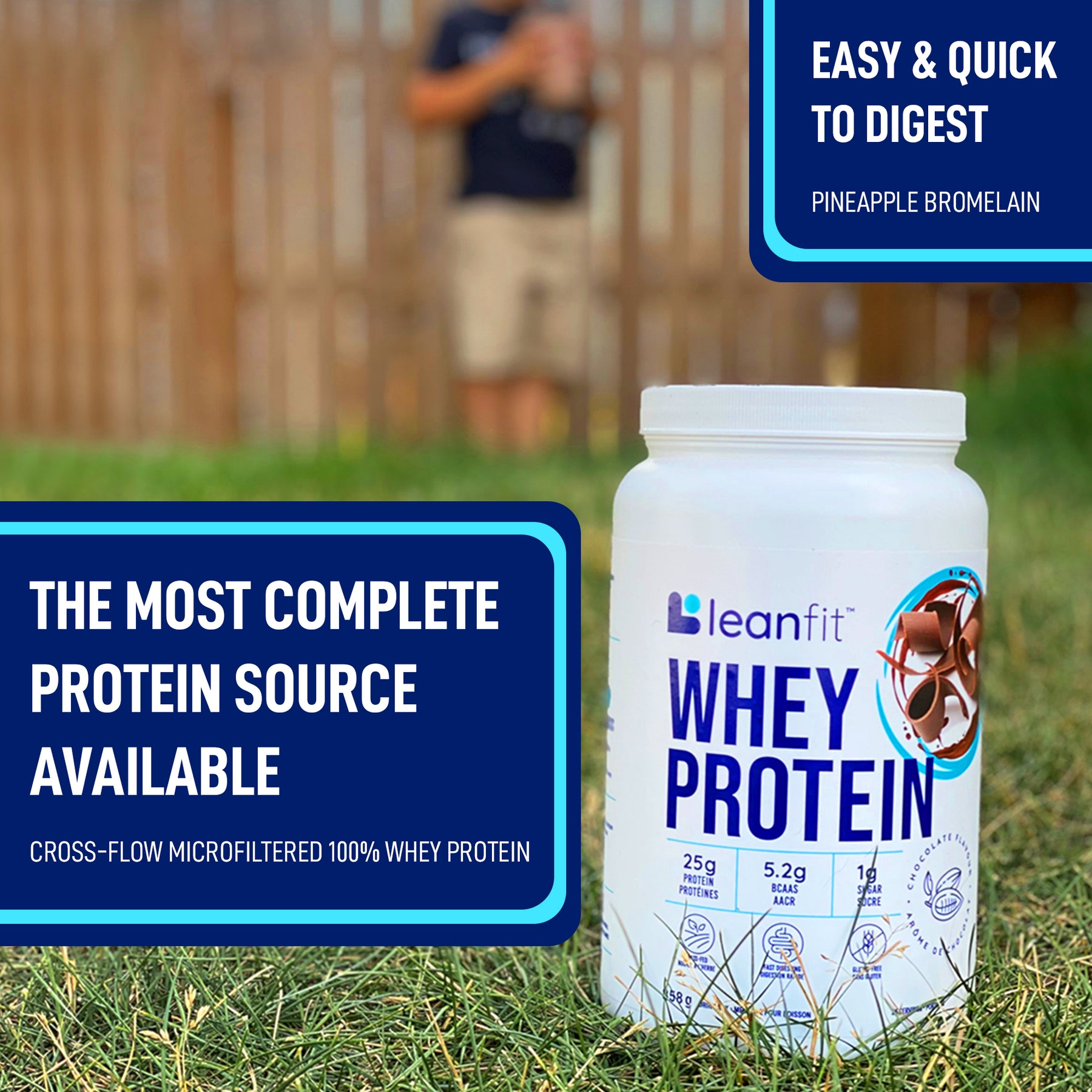 LEANFIT WHEY PROTEIN™ Chocolate GrassFed Whey Protein Powder LEANFIT® US
