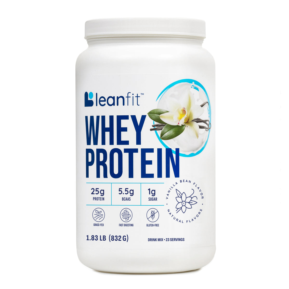 Nutricost Grass-Fed Whey Protein Isolate (Unflavored) 5LBS - rBGH Free,  Non-GMO & Gluten Free